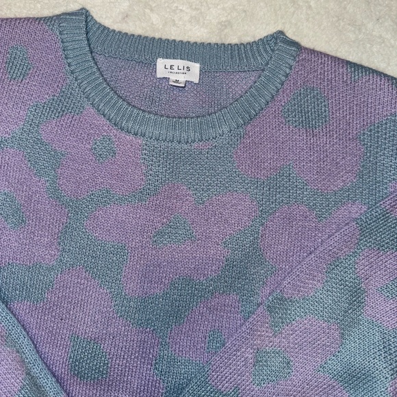 LELIS collection sweater with flower print - Picture 1 of 8